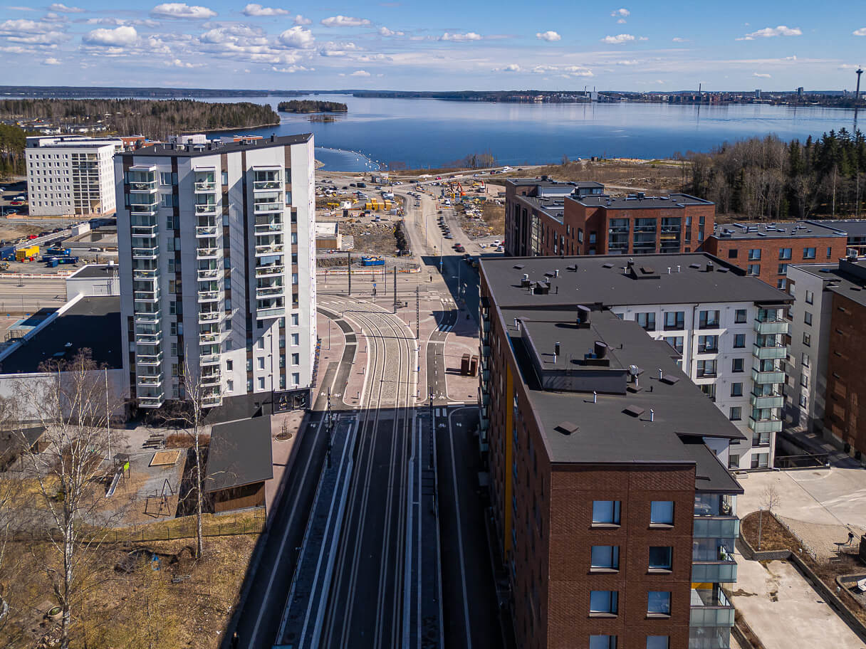 Niemenrannanaukio ilmakuvassa.