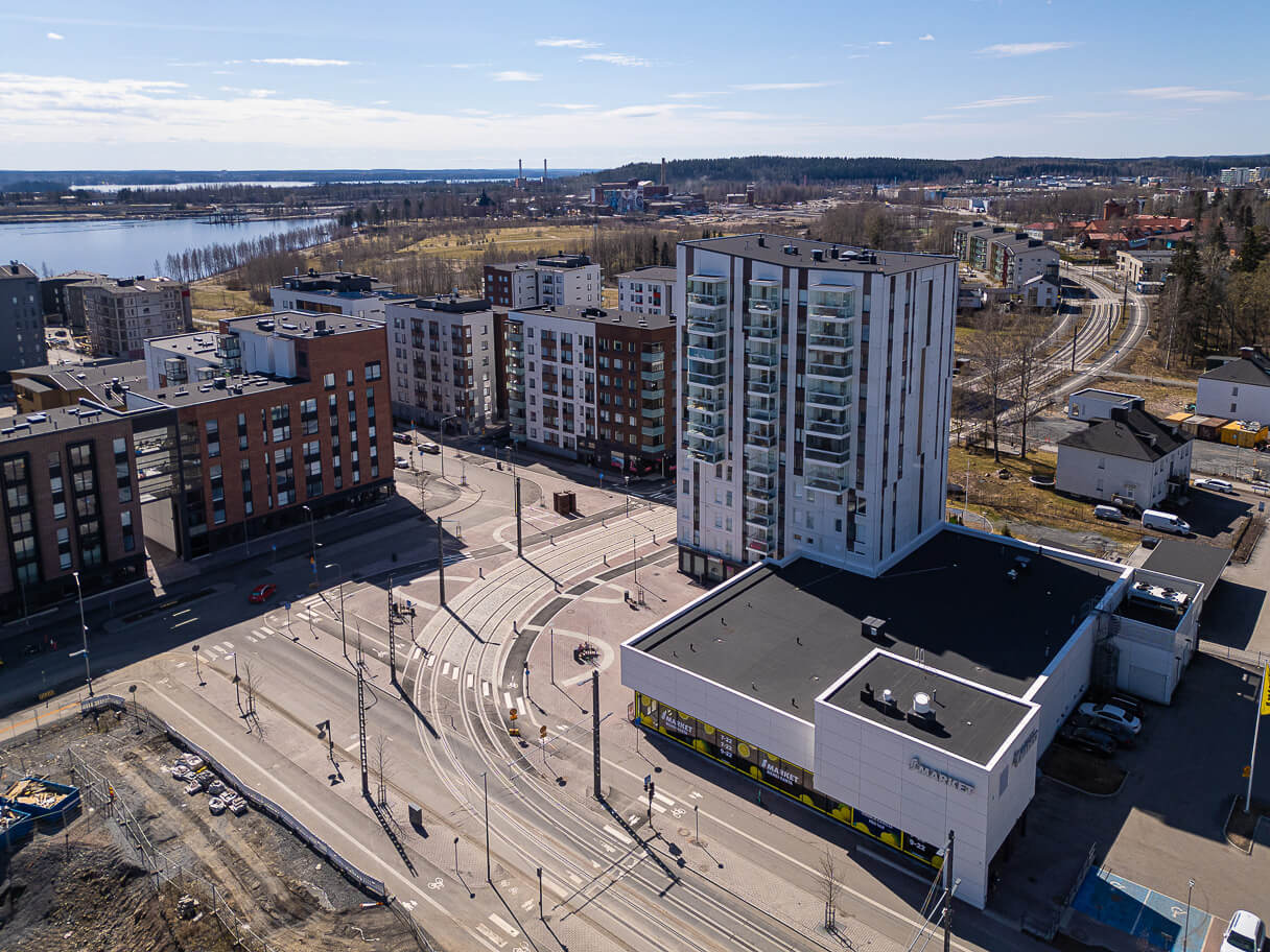 Niemenrannanaukio ilmakuvassa.