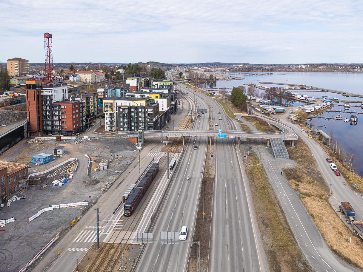 Tampereen Santalahden ratikkapysäkki