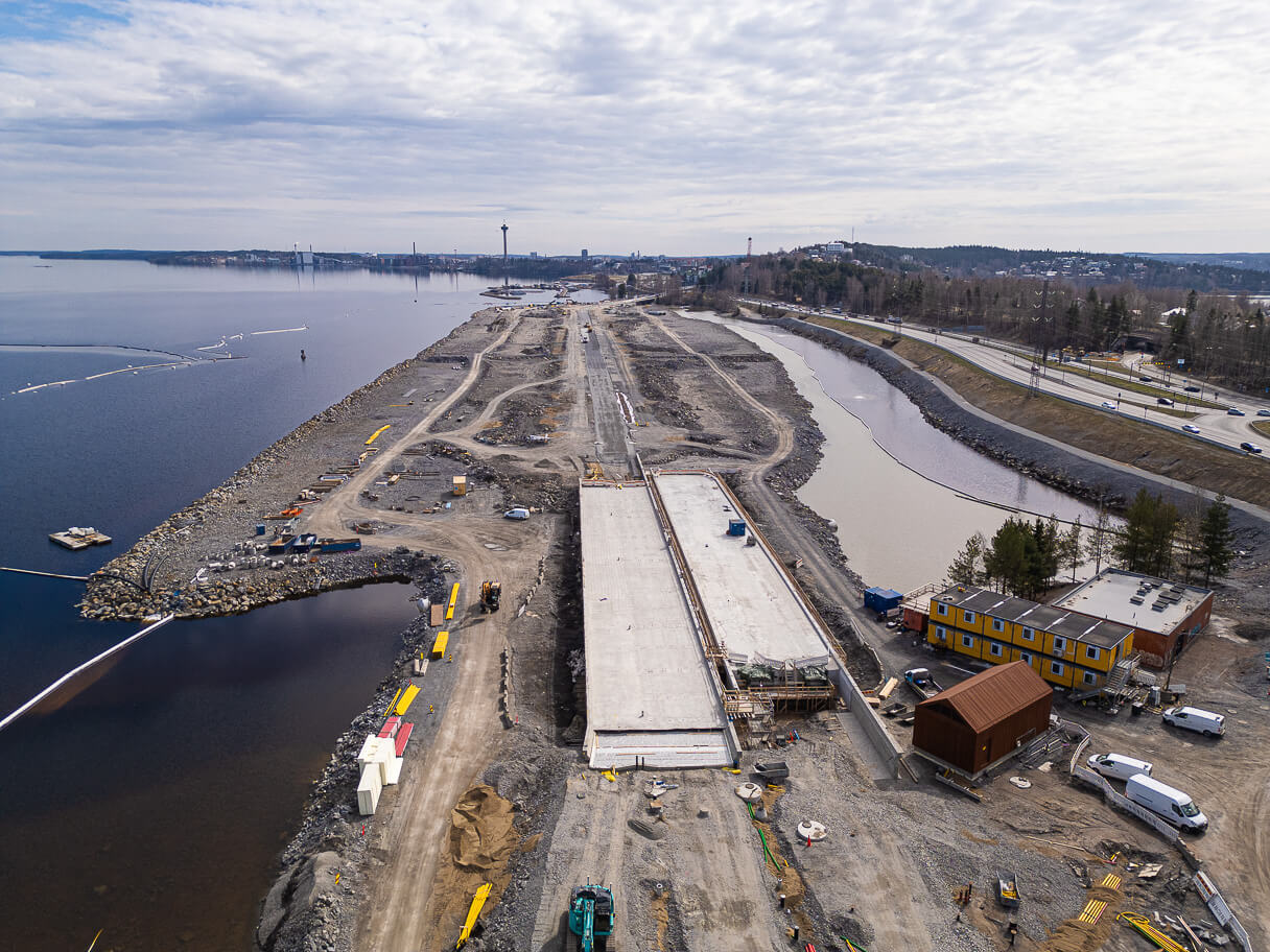 Näsisaari Hiedanrannan puolelta