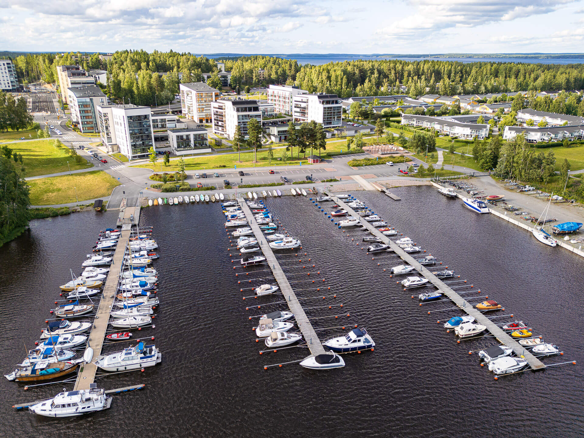 Halkoniemen satama, Tampere, ilmakuva.