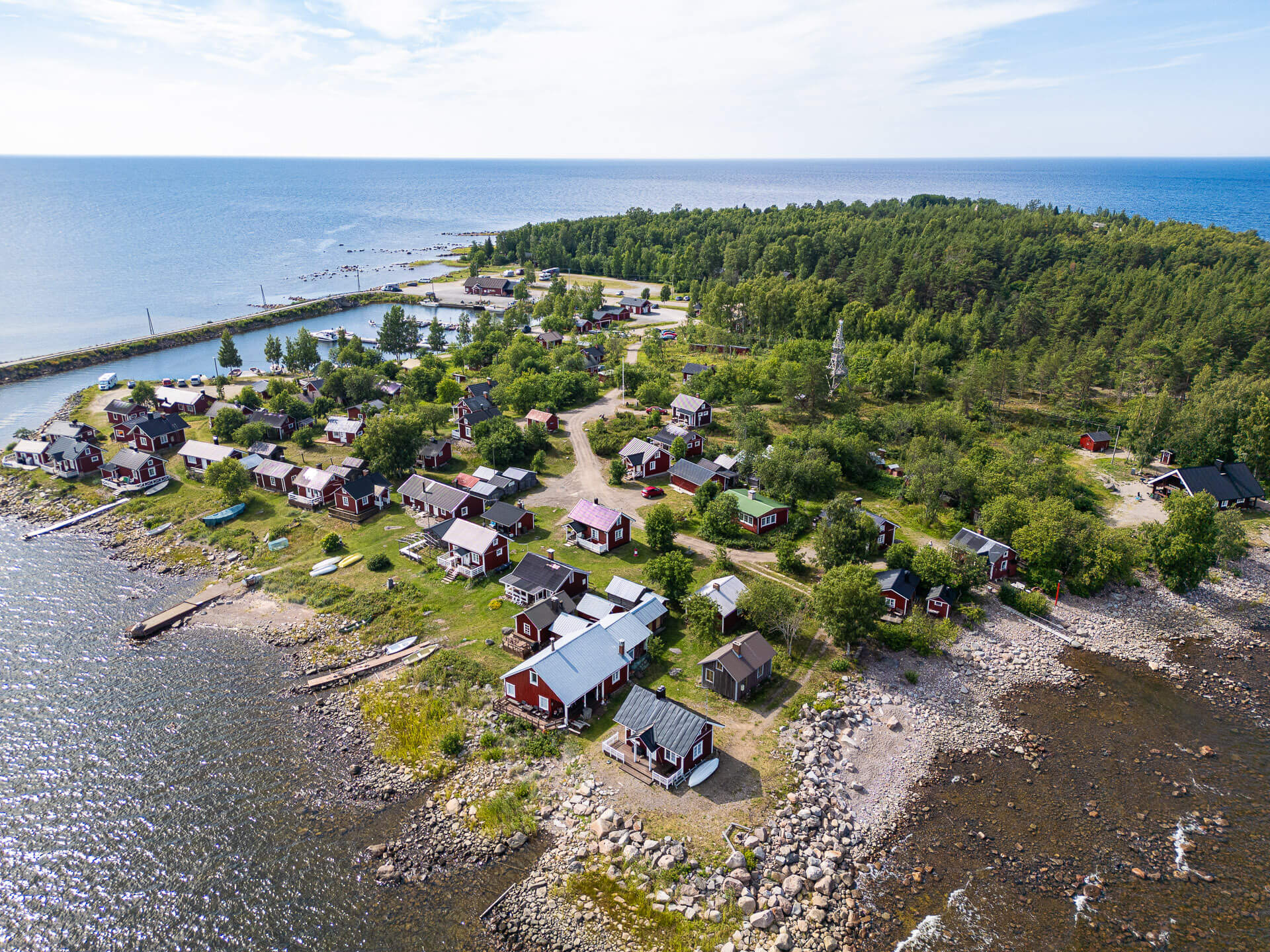 Ohtakari ilmakuvassa, Vattajanniemi, Lohtaja, Kokkola