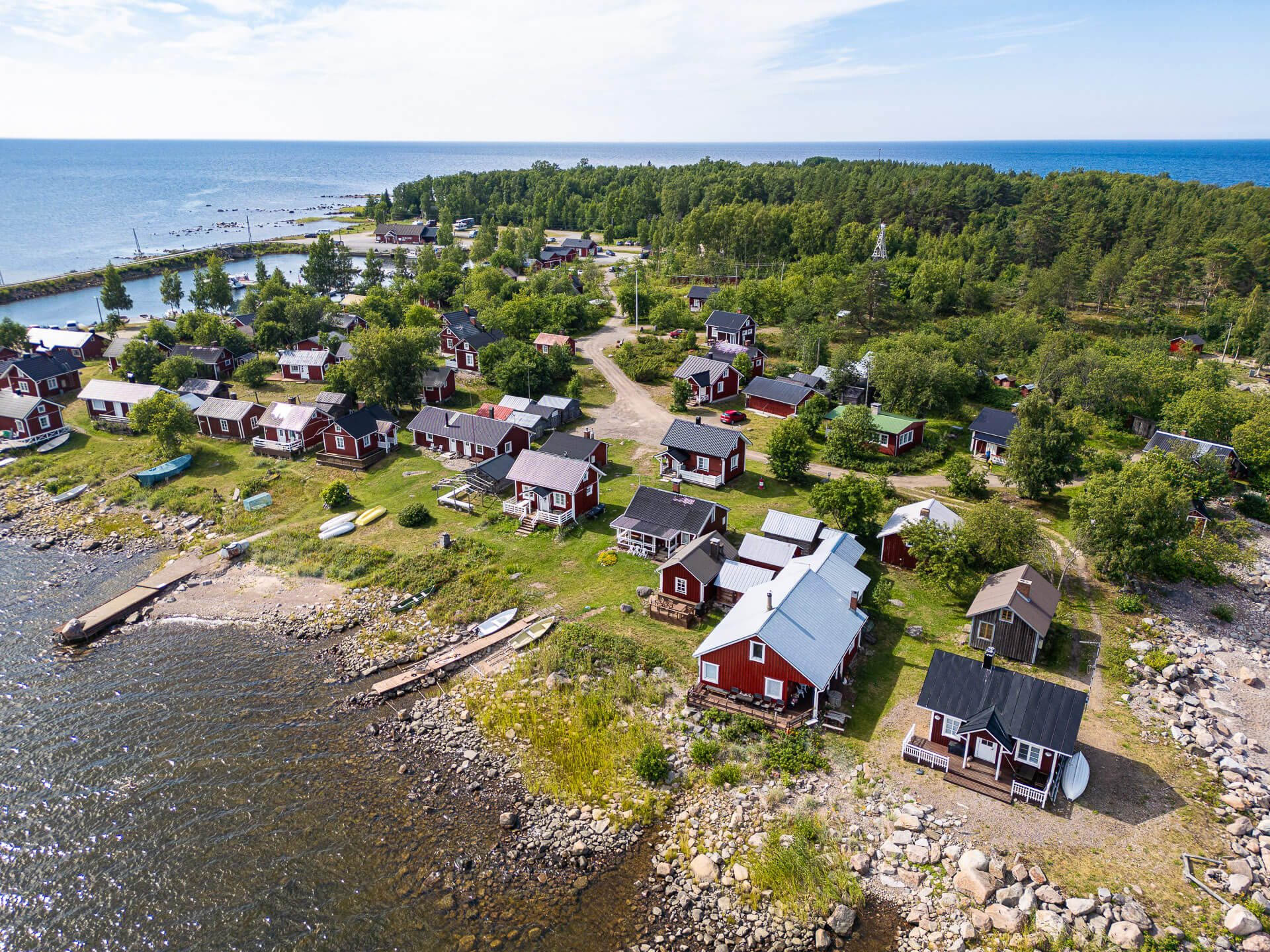 Ohtakarin karituvat, Vattajanniemi, Lohtaja, Kokkola, ilmakuva