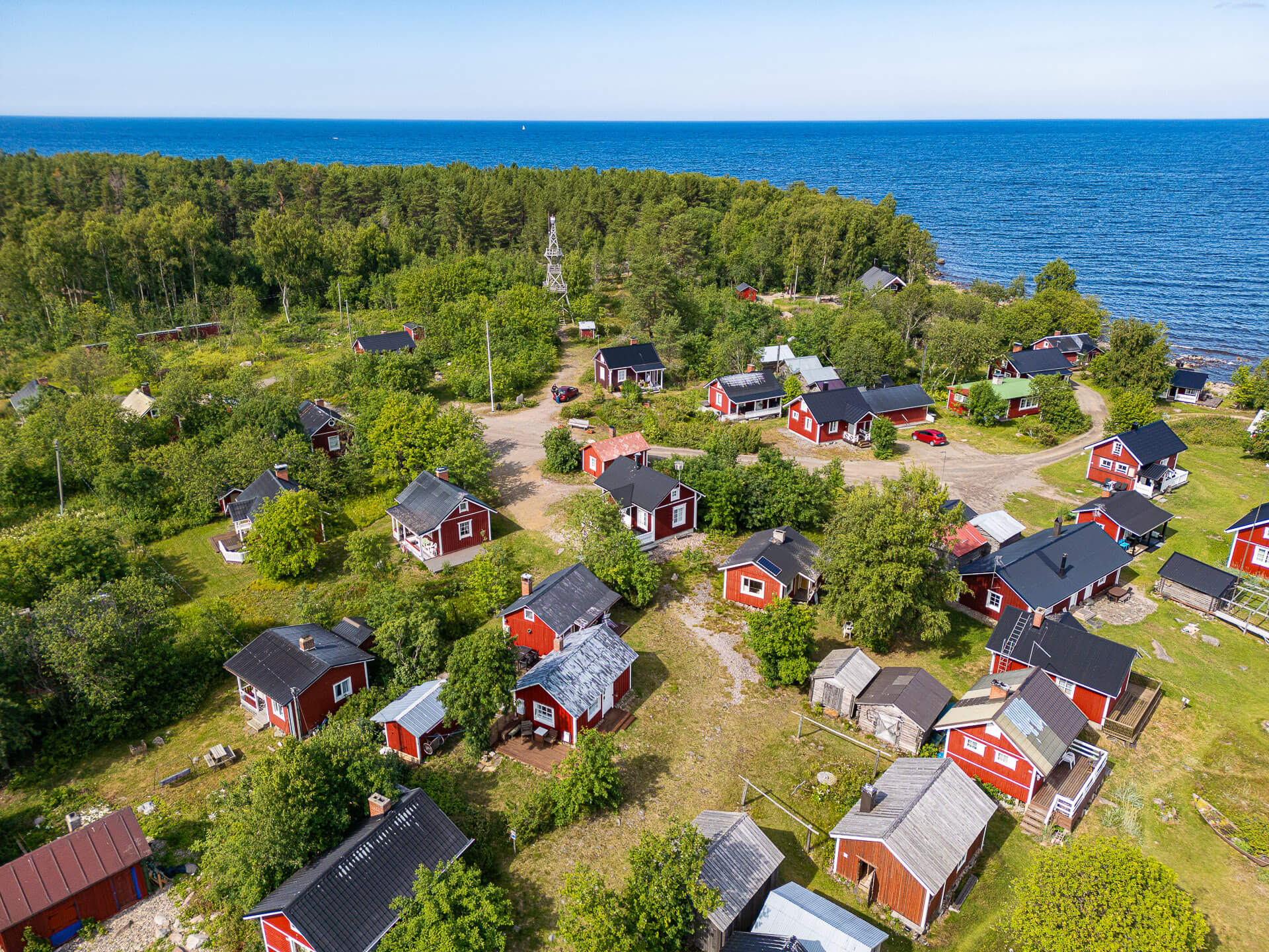 Ohtakarin vapaa-ajan asunnot, Vattajanniemi, Lohtaja, Kokkola, ilmakuva