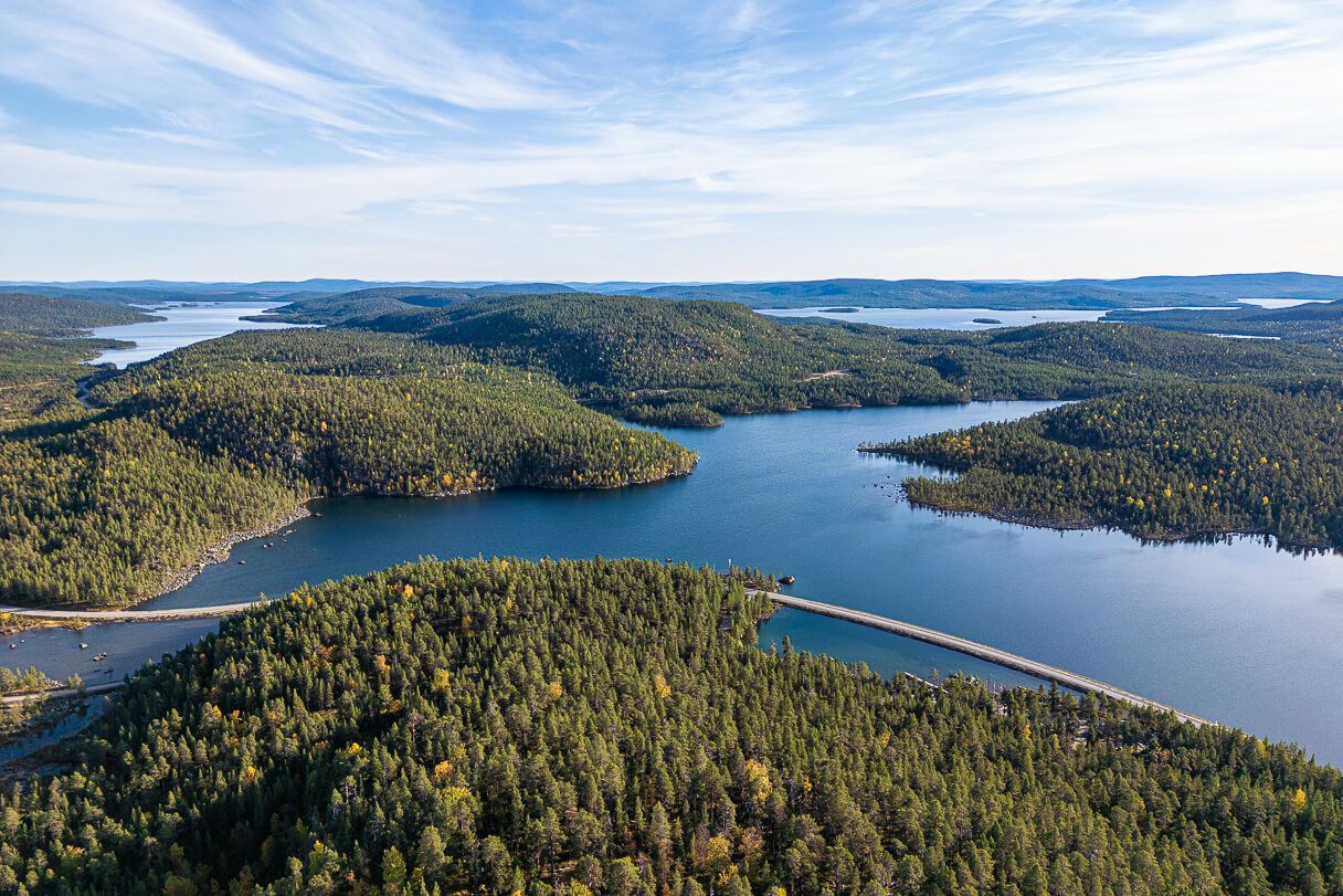 Karhunpesäkivi, näköalapaikka, ilmakuva.