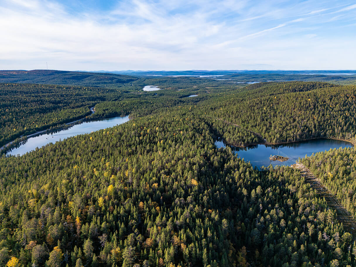 Näkymä Karhunpesäkiven näkötornista.