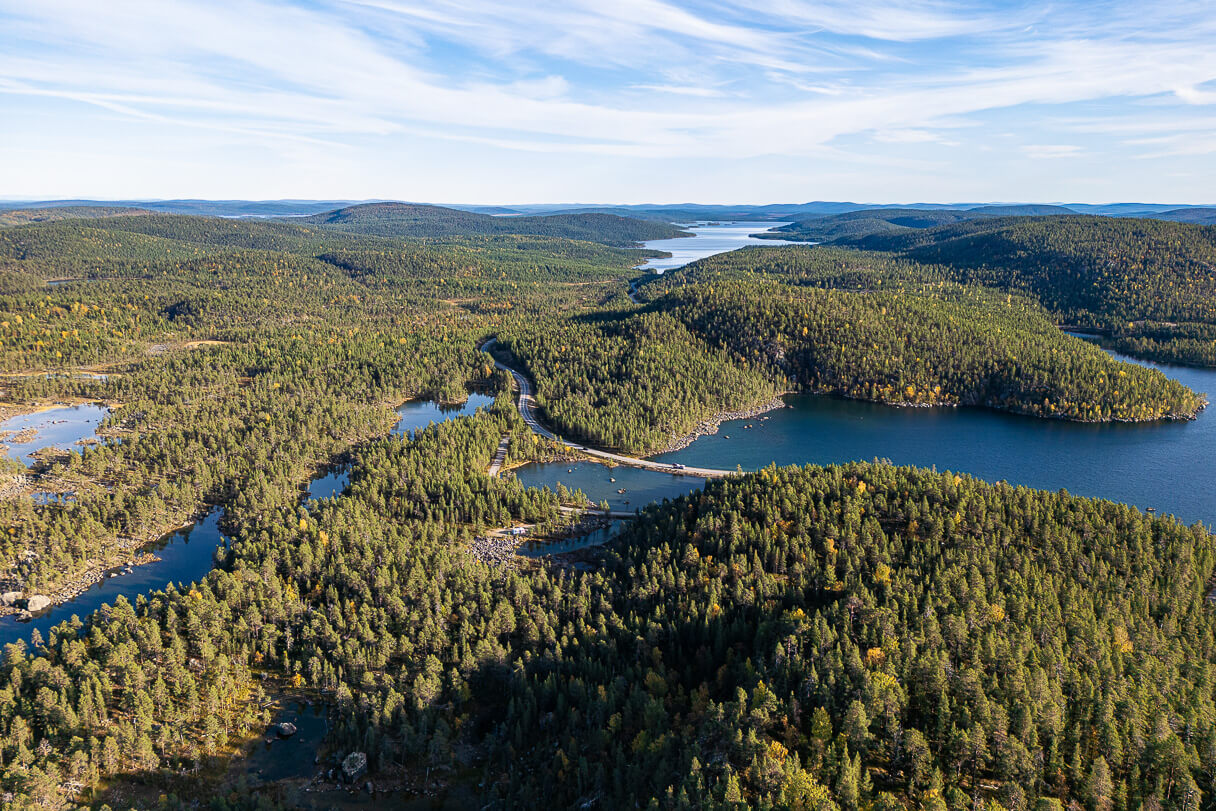 Karhunpesäkivi, näköalapaikka, ilmakuva.