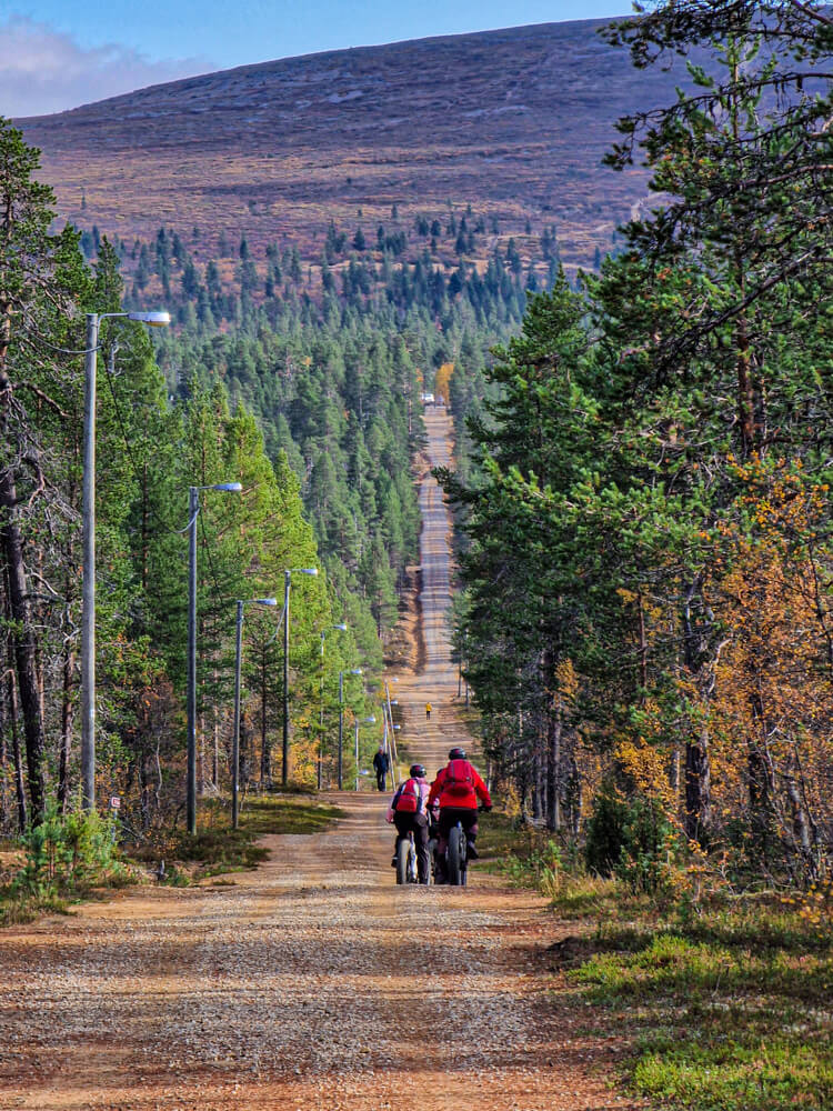 E-fatbike-pyöräily, Saariselkä, Kiilopää.