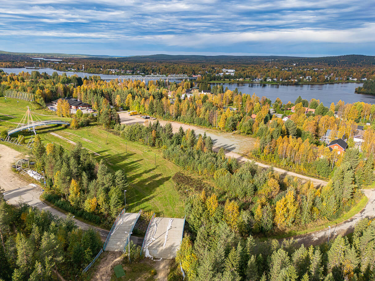 Ounasvaaran hiihtostadion ilmakuvassa