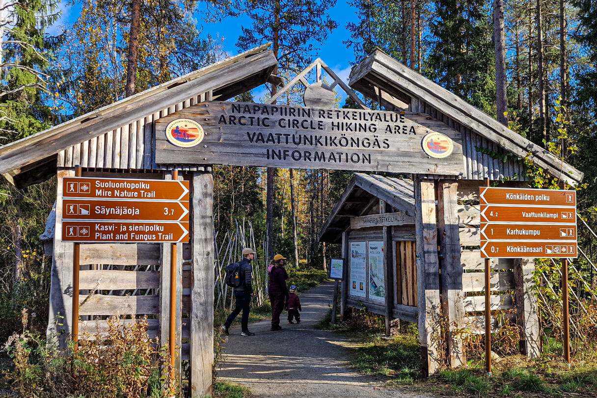 Napapiirin retkeilyalue, Rovaniemi: Vaattunkikönkään lähtöportti